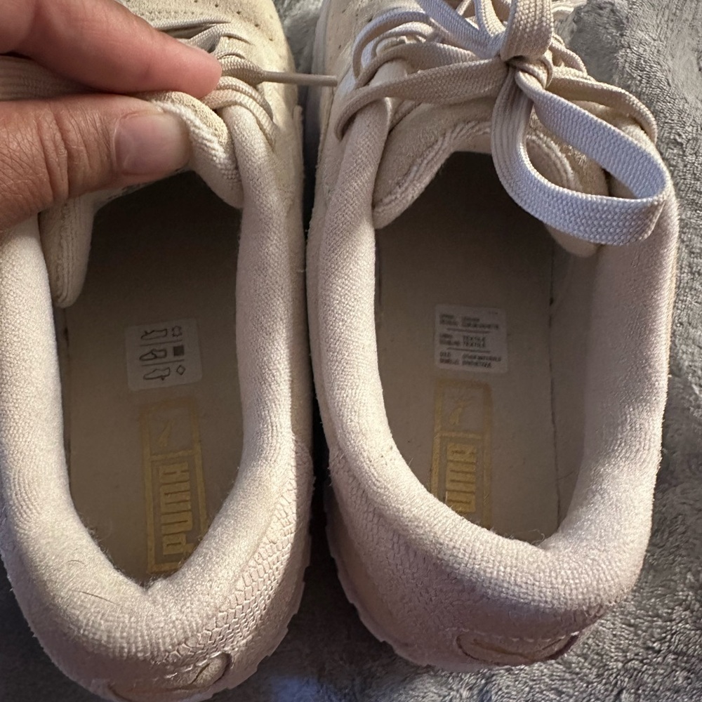 Puma Women’s Cream Suede Platform Sneakers - Picture 6 of 7